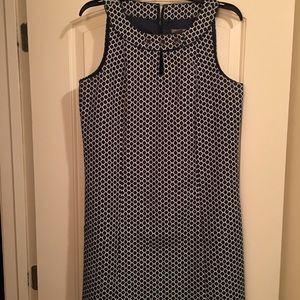 Very classy blue and white Ann Taylor dress!