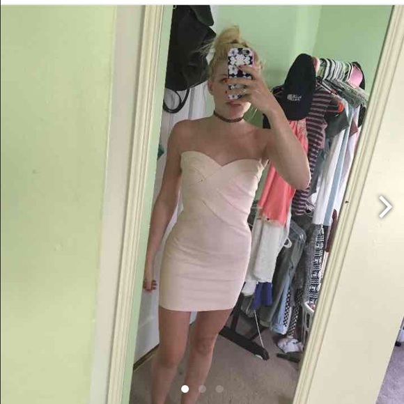 Light pink bodycon dress