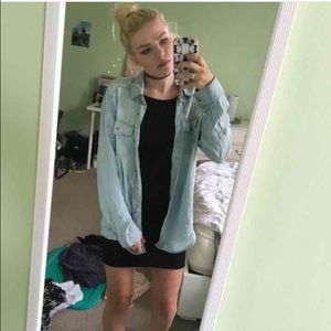 Bundle with black dress and button up