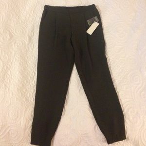 Olive green track pants from Uniqlo