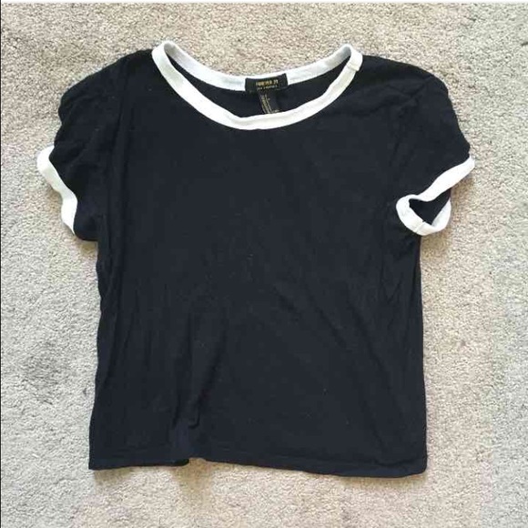 Black and white tee