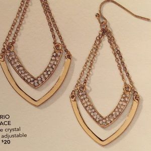 Double-V Chandelier Earrings