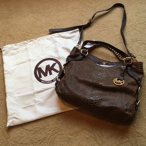 Michael Kors Large Shoulder Tote in Mocha.