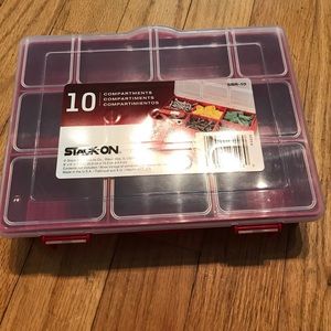 Stack on 10 compartments box for all your extras