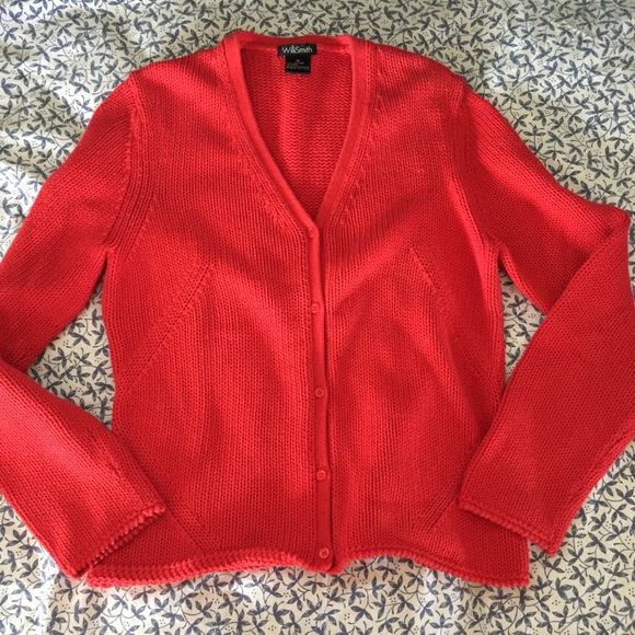 Willi Smith extra long sleeves cotton cardigan