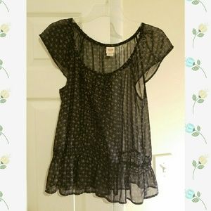 Mossimo Sheer Floral Blouse