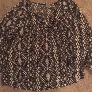 Black and White Blouse