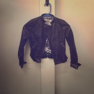 Girls fake leather coat