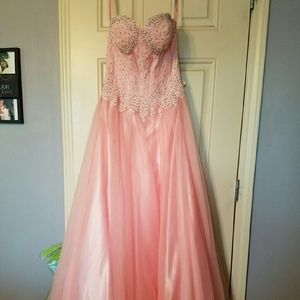 Pink full length gown