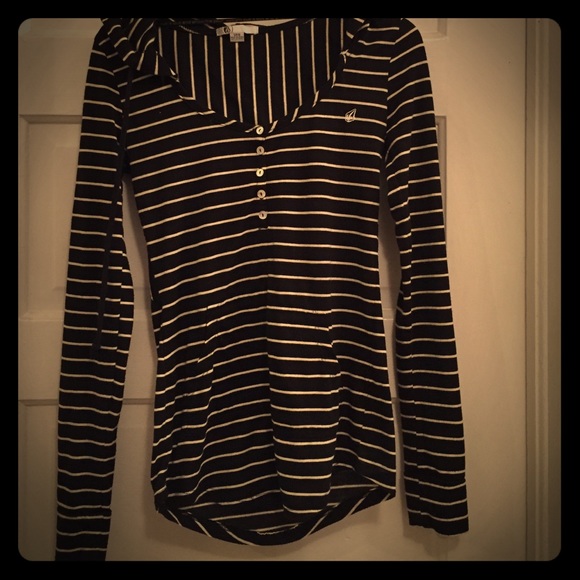 Volcom striped hooded tee