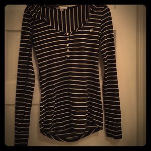Volcom striped hooded tee