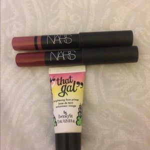 NARS lippies & Benefit brightening primer