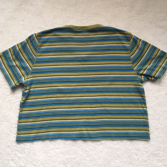 *Sold* Striped V Neck Vintage Crop Top - Picture 3 of 4