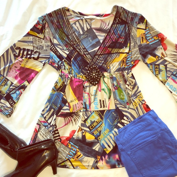 Calessa Party print Tunic