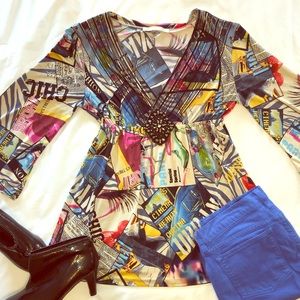 Calessa Party print Tunic