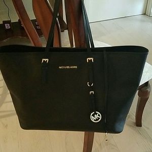 Authentic Michael Kors Black Safiano Tote