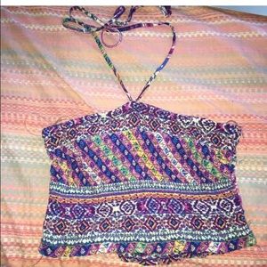 Colorful halter top