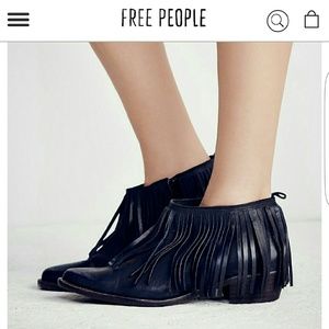 Free people Fringe booties