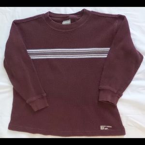 Old Navy Boys Maroon Cotton Long Sleeved Shirt