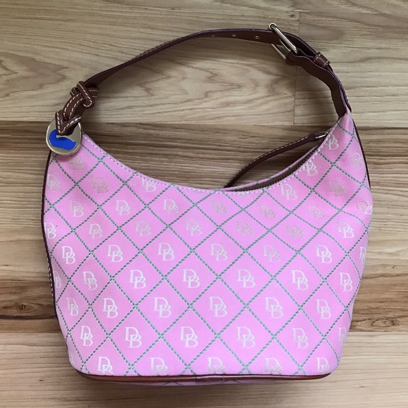Authentic Pink/Green Accented Dooney & Burke Purse