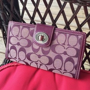 Coach Purple Signature Wallet