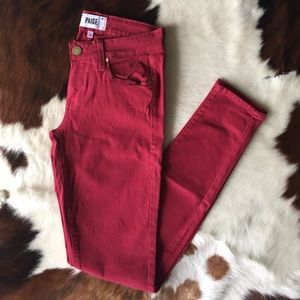 Paige Denim Red Verdugo Ultra Skinny Jeans, sz 25