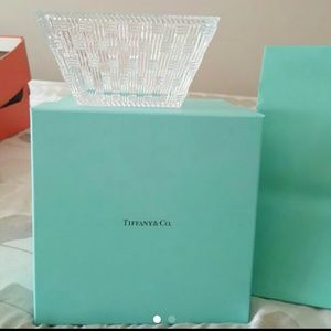 Tiffany & Co square glass bowl Tiffany & Co square glass bowl