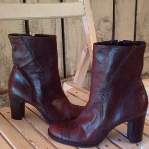 Gianni Bini Brown Leather Ankle Boots SS 7-1/2