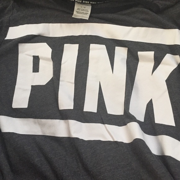 PINK tee in gray