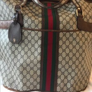 Authentic Classic Gucci travel bag 17"x23"