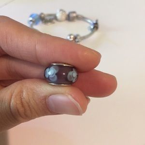 Pandora purple flower charm