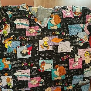 Peanuts scrub top