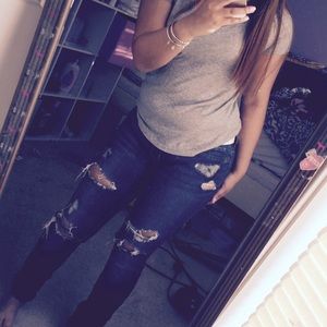 SIZE 3 AE ripped jeggings