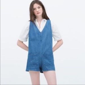 Zara Denim Romper