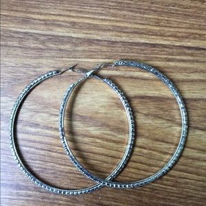 Rhinestone hoop earrings