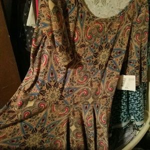 Lularoe Nicole Dress 2x Rare Paisley Pattern