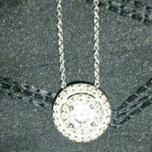SALE ~ DIAMONIQUE 100-FACET DOUBLE HALO NECKLACE