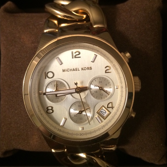 Gold tone Michael Kors watch