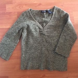Express Crop Sweater Heather Green