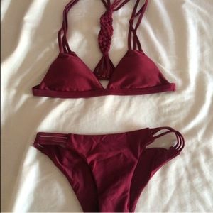 Burgundy Swim Set!
