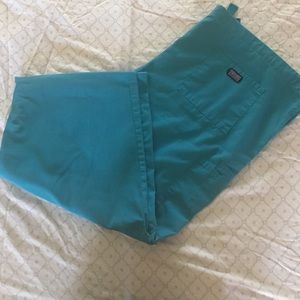 Cherokee XL teal cargo scrub pants