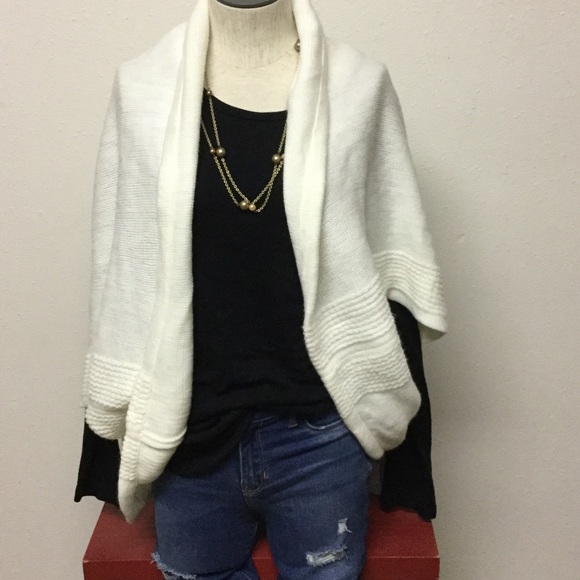 Cream open sweater cardigan