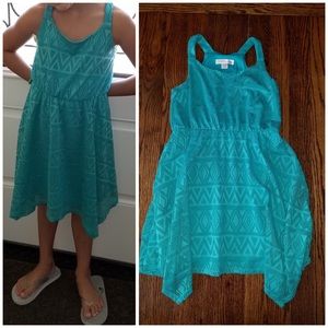 🚨MUST GO🚨Girls 6/6X teal crochet dress