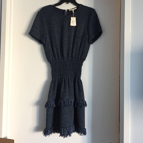 Maje gorgeous blue stretch knit dress