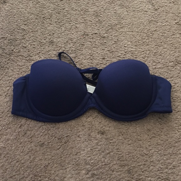 Blue Hanes push up bra. 36B