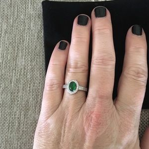 Genuine Lab-created Emerald Ring