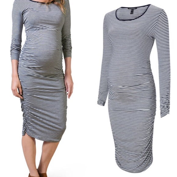 Isabella Oliver "Betty" striped maternity dress