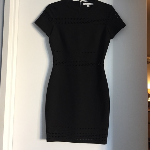 Elizabeth and James stretch knit black dress