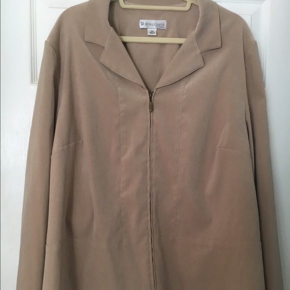 Dress Barn Tan Zip Blazer - Picture 1 of 3