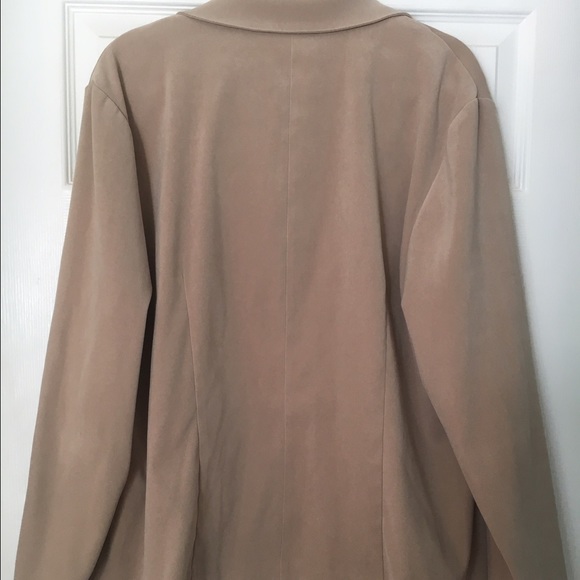Dress Barn Tan Zip Blazer - Picture 2 of 3